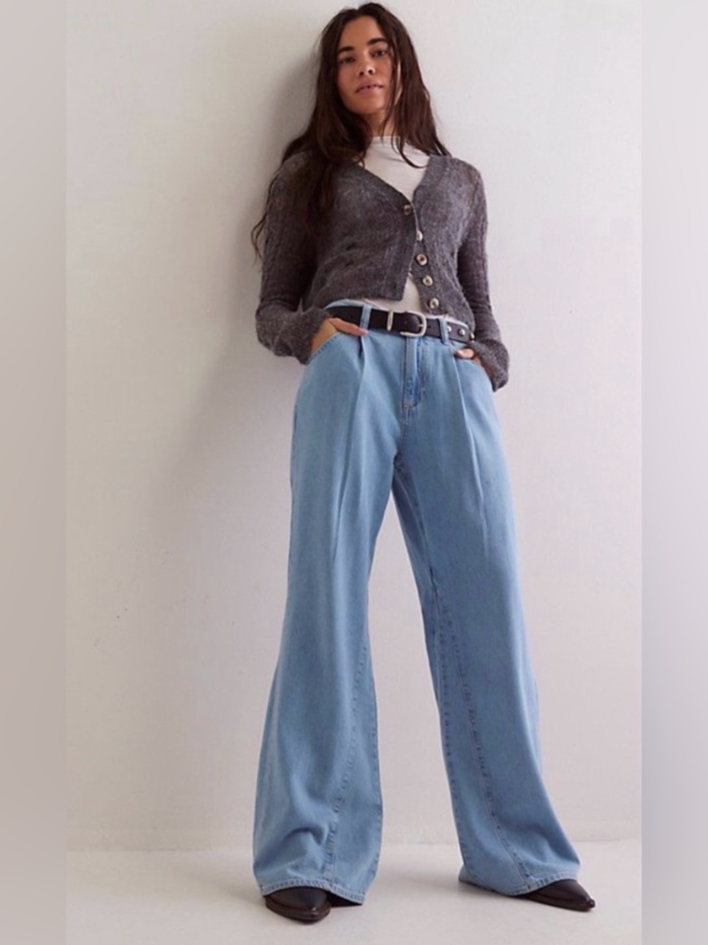 Free People We The Free Sheridan Trouser Flare Jeans $128 NWOT Size 33
